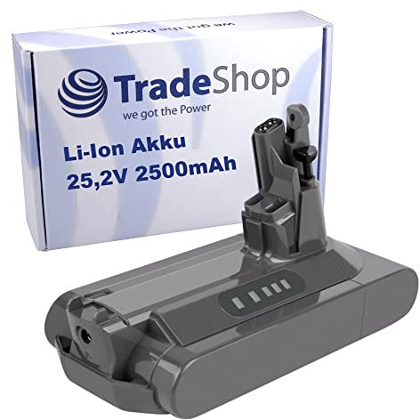 Trade-Shop Li-Ion Akku 25,2V 2500mAh für Dyson Cyclone V10 Total Clean, V10 Fluffy, SV12 Absolute, SV12 Animal, SV12 Fluffy/Staubsauger