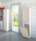 Dmora Armadio Multiuso Escolzia, Mobile Lavanderia lineare a 2 Ante, Colona da Bagno con cestello portabiancheria, 100% Made in Italy, 45x32h195 cm, Rovere e Bianco