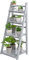 HOMIDEC Plant Stand, 4 Tier Wooden Ladder Shelf Foldable Display Flower Plant Stands, Free Installation Plant Stands Indoor Corner Storage Shelves Bookshelf for Garden Balcony Living Room, Grey