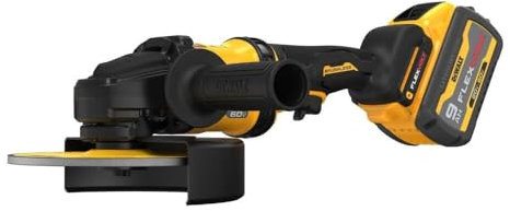 Dewalt DCG440X2 FLEXVOLT 60V MAX Brushless Lithium-Ion 7 in. Cordless Grinder with Kickback Brake Kit with 2 Batteries (9 Ah)