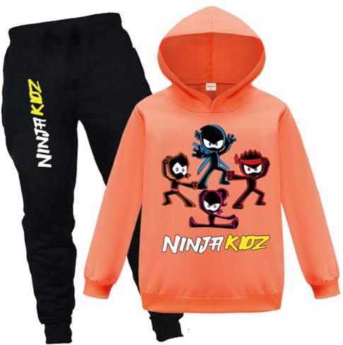 Forlcool Gamer Kids Tracksuits Boys Girls Hoodies and Trousers 2pc Outfits Casual Jumper and Joggers Set (Orange01,7-8 Years,7 Years,8 Years)