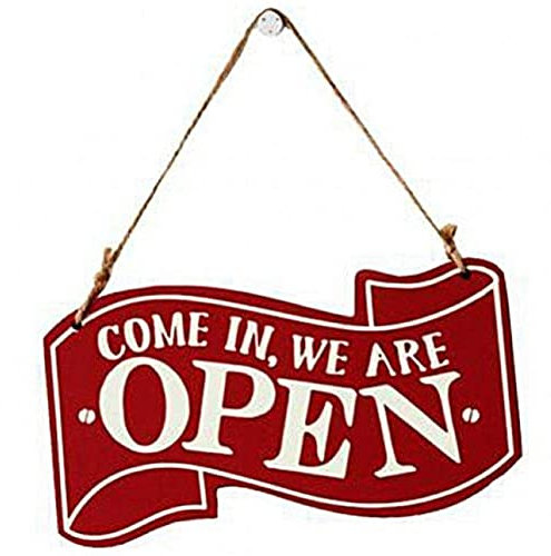 Vintage Offenes Geschlossenes Schild Hölzerne Türschild Geschäftshänge-türschild Für Kaffeebar