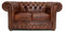 Chesterfield Sofa First Class - The Chesterfield Brand | 2 Sitzer Sofa | 100% Leder, handgefertigt, Original Chesterfield | Breite 150 cm | Cloudy Altbraun