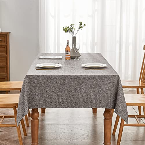 BALCONY & FALCON Table Cloth – Jacquard Rectangular, Waterproof, Wipe Clean & Machine Washable Table Cover for Dining, Kitchen, Party, Birthday, Christmas & Outdoor Use (Dark Green, 145x300cm)