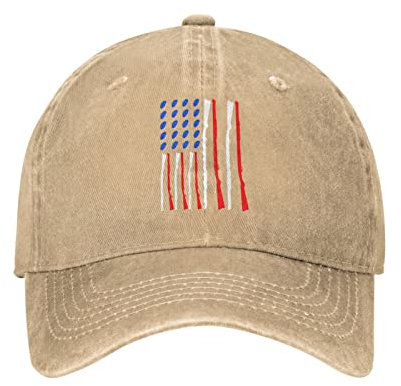 Oudrspo Skeet Shooting USA Flag Trap Shooting Tontauben Retro Sports Denim Cap