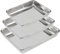 HEIHAK Set di 3 teglie da forno in acciaio inox, 3 misure, per pizza, torte, carne e insalata, 35 x 30 cm, 30 x 25 cm, 25 x 20 cm