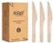 FOOGO Green Set di 150 Coltelli Monouso in Legno e Bambù, Certificate FSC®, 16 cm, Compostabili e Biodegradabili, Posate Usa e Getta per Feste, Picnic e Aperitivi, Coltelli in Bambù