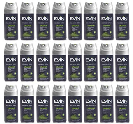EVIN HOMME | 24 Deodorants für Herren, Spray, Duft, Orient-Gewürze und Leder, 24 Stunden, 150 ml