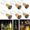 EHOTER Solarenergie LED Lichtkette 6 Stück Wein Flaschenlicht mit 1M Kupferner Draht-Form-Stablampe Flaschen Korken LED-Kette für Flasche DIY Partei Hauptdekor Hochzeit und Halloween (Kühles Weiß)