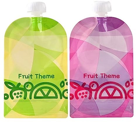 Baby Lebensmittel Quetschbeutel, Set Von 4 Stücke Beutel Nachfüllbar, Wiederverwendbare Quetschbeutel, Quetschies Zum Selbstbefüllen, Wiederverwendbar, Praktisch, Für Babynahrung, Smoothies Und Püree