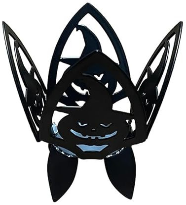 Halloween Teelichthalter, Geist Spinne Kürbis Kerzenhalter,Kürbis Geist Dekor Kerzenständer, Niedliche Geisterform Windlicht Kürbis Metall Halloween,Teelichter für Halloween Deko Tischdeko Party