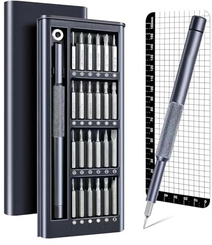 kinoco 27 en 1 Kit De Tournevis de PréCision,Set Outils avec Torx T2 T3 T4 T5 T6 T8 T9 T10,Hex H1.5/H2.0,Cadeaux Homme, Pour Macbook,iphone, Switch, Ps4, Ps5, Laptop, Lunettes, Montres, Bike, Toy
