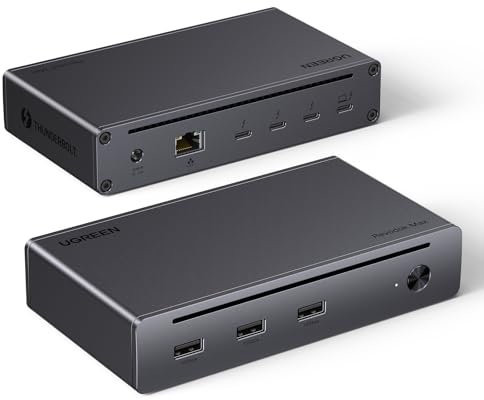 UGREEN Thunderbolt 4 Dock, Revodok Max 208 (8-in-1), Single 8K or Dual 4K@60Hz Display, 85W Charging, 4x 40Gbps Thunderbolt 4, 3x 10Gbps USB-A, 1000Mbps Ethernet, Compatible for Mac and Windows PC