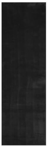 vidaXL Teppich HUARTE Kurzflor Weich und Waschbar Schwarz 80x250 cm