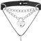 Eigso Punk Leder Vorhängeschloss Choker Halsketten für Frauen Männer Vintage 80s Gothic Kragen Chokers für Dame Herr