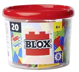 Simba Blox 20 Platten mit je 32 Noppen, Bauplatte für Kinder ab 3 Jahren, 4 Farben, hohe Qualität, Klemmbausteine, Bausteine, vollkompatibel mit vielen Anderen Herstellern