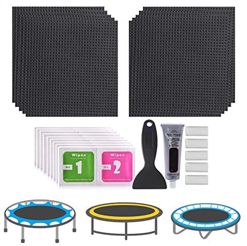 Rurunklee 10 Stück Trampolin Reparaturset Sprungtuch Trampolin Flicken Reparatur Set Nylon Reparatur Patches Selbstklebende Nylon Patches wasserdichte Reparatur Patches