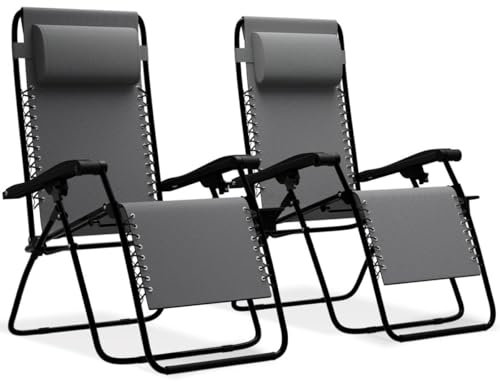 LifeGoods Liegestuhl Klappbar - Liegestuhl Garten - Gartenstühle Hochlehner - Gartenstuhl mit Liegefunktion - Sonnenliege, Gartenliege Wetterfest, Relaxliege Garten, Liege, Liegen, Bis 150 kg, 2er set