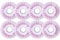 NBTRXWAFR Inline-Skate-Rollen 90A, LED-Leuchtrollen, Rollschuh-Rollen Flash-Inline-Skates-Ersatzrollen (8Er-Pack),Rosa,64mm