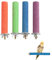QEDBOJE 4 Unidades Perca de Pájaro, Perchas de Loro, Juguete para Aves, Jaulas de Pájaro, Palos de Soporte de Madera, Molienda de Patas, Colorido