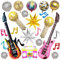SITAKEGS Disco Party Balloons, 26pcs Disco Ball Explosion Star Guitar Inflatable Saxophone Microphone Mixed Music Foil Balloon, 80s 90s Retro Theme Hip Hop Disco Fever Birthday Party Balloon Decor