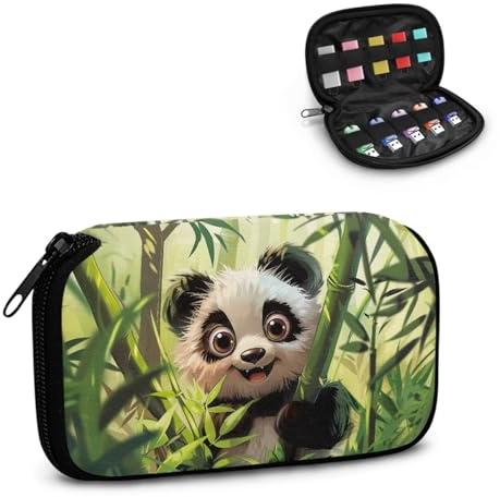 Xoenoiee USB-Speicherhülle, Panda-Forst-Muster, USB-Aufbewahrung, tragbare USB-Hülle, elektronisches Zubehör, Organizer für USB-Sticks