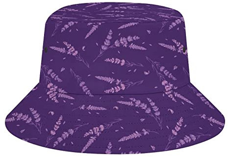 56 Anglerhut Lila Lavendelblüte Bucket Hat Sonnenschutz Eimer Hut Atmungsaktiv Strandhut Für Camping Wandern Reisen