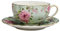 ZHAOYUQI Service à Café Service à thé Fleurs Tasse à café en céramique Style Costume Tasse à thé et Soucoupe à Bord doré de Haute qualité avec Une cuillère Porcelaine Anglaise(1 Piece Style G)