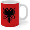 Lustige Tasse Albanien, Kaffeetassen, Tassen, Nationalflagge, nautisches Geschenk, inspirierende Keramiktassen, Geschenk für Vater, Ihn, Bestie Girl, 325 ml, Weiß