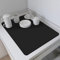 Silicone Draining Mat, Self Drying Mat, Dish Drying Mats, Non-Slip Heat Resistant, Easy Clean Draining Board Mat, Rubber Backed Drying Mat for Kitchen Counter Coffee Machine,Sink Mat BPA Free (Black)