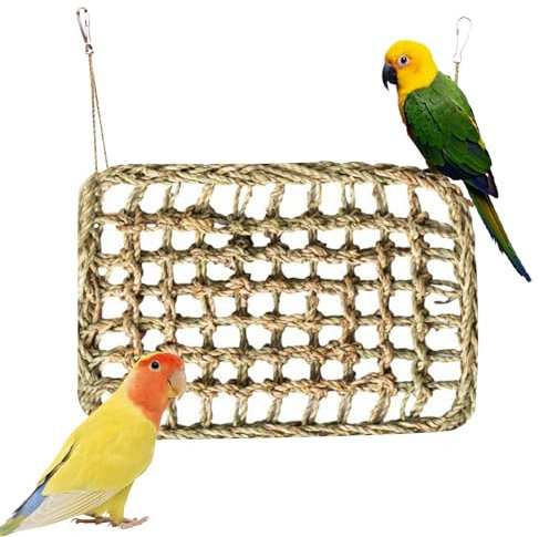 Bird Swing, Wellensittich Spielzeug, Wellensittich Schaukel, Vogelkäfig Zubehör, Bieten Sie Papageien und Anderen Vögeln Erholungsbereiche zum Schaukeln, Kauen und Klettern, 28 x 18 x 2cm