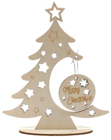 OVUNQUE PROTEGGIMI Albero di Natale in Legno, Fai da Te con Palline di Natale, Decorazioni Natalizie per la Casa, Made in Italy