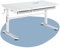 DELUKE® Kinderschreibtisch Höhenverstellbar Maja - 120x60cm, Mit Stauraum | Rechteckige Form | Kindertisch Basteltisch Kinder Maltisch, Grau