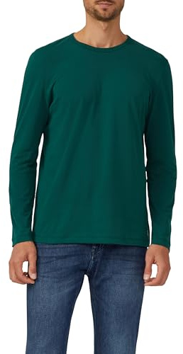 s.Oliver Softes Longsleeve mit Crew Neck und Logo-Patch