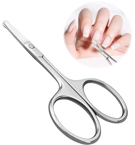 Jetstream Nagelschere, Kinder Nagelschere, Rundkopfklinge Aus Edelstahl, Sehr Scharf, Kleine Schere, Geeignet für Finger Und Fußnägel, Gerade Fuß-nagelschere Silber