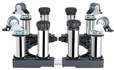 WIQUYBML Socle Mobile réglable à roulettes pour réfrigérateur et congélateur, Support Roulant Robuste pour Lave-Linge et sèche-Linge, Solution de Support Polyvalente