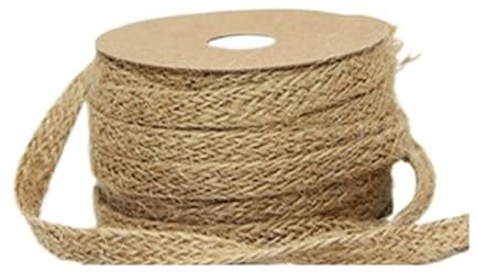 Spago Juta Nastro intrecciato in iuta da 10 m, spago piatto in tela di, corde canapa, fai te, decorazioni for feste matrimonio, cucito, artigianato in corda vintage(0.8cmx10m)
