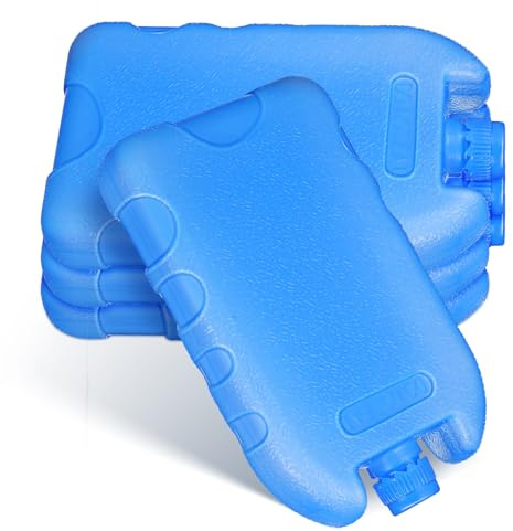 Homoyoyo Lot de 4 Blocs Réfrigérants Moyens en PE pour Climatiseur Pains de Glace Fins Réutilisables, Packs de Congélation pour Glacières et Boîtes à Lunch, pour Camping et