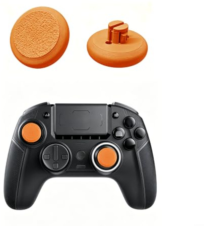 Joystick-Kappe für Nacon für Revolution 5 Pro: verbessertes Griff-Controller-Zubehör, bunt für Pla-Daumen, verbesserte Genauigkeit, 18 mm (Orange)