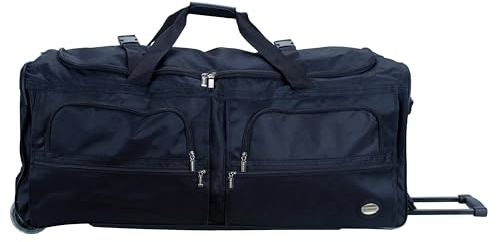 Rockland Rolling Duffel Bag, Black, 36