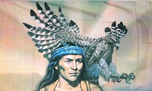 U24 Flagge Fahne Indianer mit Adler 90 x 150 cm