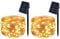 BOLWEO [2 Pack] Solar Powered String Lights,Solar Fairy Lights,Warm White,16.4Ft 50LEDS,Waterproof Wire Lighting for Indoor Outdoor Christmas Tree Halloween Home Garden Decoration