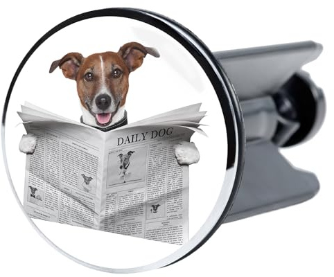 Sanilo Waschbeckenstöpsel Newspaper, Stöpsel für das Waschbecken, universal mit Motiv
