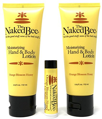 The Naked Bee Orange Blossom Honey Lotion And Lip Balm Set, Hydrating, Moisturizing, And Natural Skin Care Products Cruelty Free