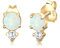 Elli Ohrringe Damen Ohrstecker Vintage mit Zirkonia Kristallen und Opal in 925 Sterling Silber vergoldet