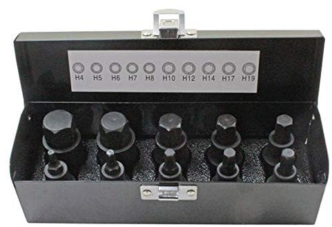 US Pro Tools Lot de 10 douilles hexagonales à choc 1/2 Clé Allen 4 mm à 19 mm