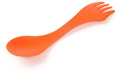Light My Fire Spork Original Campingbesteck - Outdoor Besteck to Go - 17cm BPA Frei Bio Plastik Besteck für Unterwegs - Orange - Wiederverwendbares Besteck zum Mitnehmen - Outdoor Göffel mit Messer
