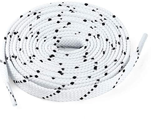 sourcing map 3 Pares Cordones planos de sarga de doble color para zapatillas de deporte Cordones gruesos de colores sólidos unisex Blanco negro 100 cm/39.5