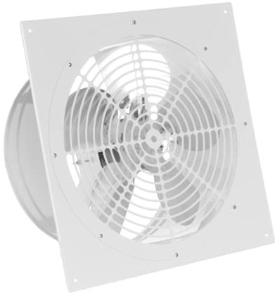 Ø 315mm Wand befestigter Abluftventilator Rohrlüfter Wand Niederdruck Ventilator Wandflansch Zu-Abluft Ø 315mm Weiß metall