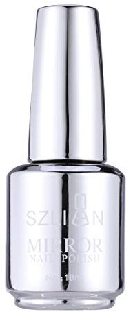 Lurrose Spiegel Nagellack Metallic Farbe Nagellack Nail Art Gel Zubehör (12 Silber)